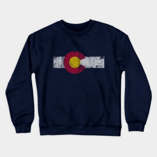 Vintage Colorful Colorado Flag Crewneck Sweatshirt